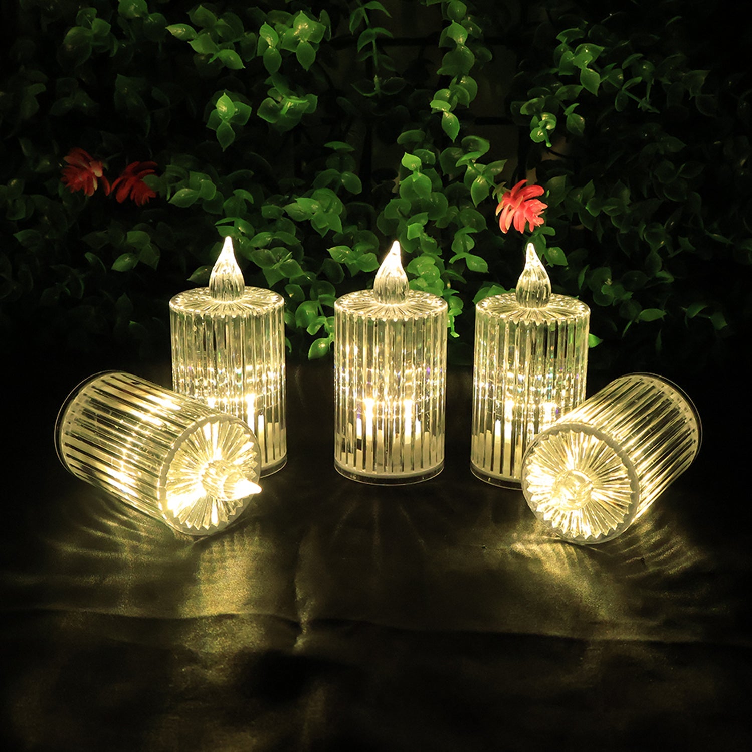 Premium Crystal Effect LED Flameless Candle Lights (8 Pc) Premium Crystal Effect LED Flameless Candle Lights (8 Pc)